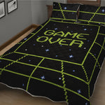 8-Bit Game Over Print Quilt Bed Set