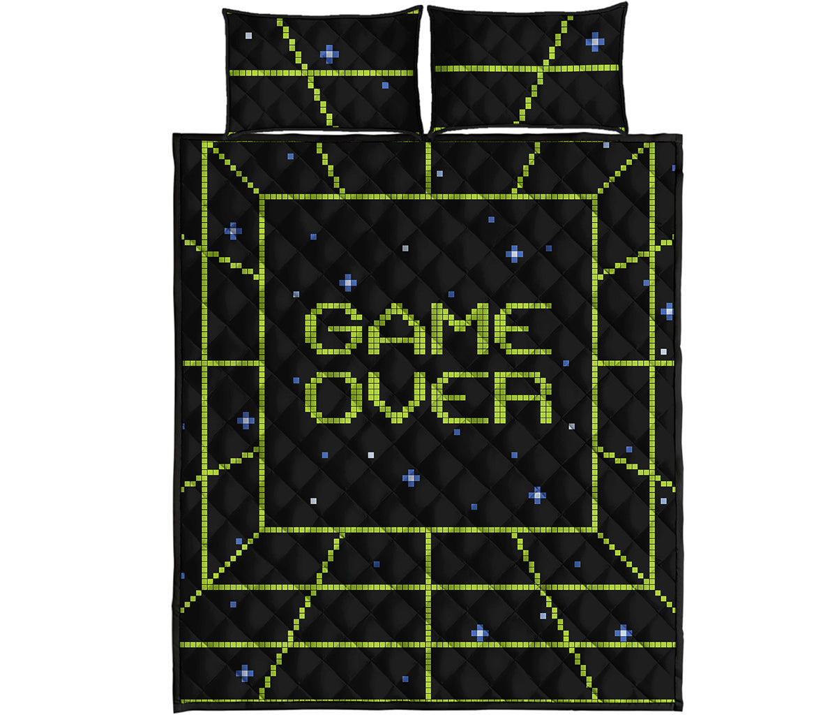 8-Bit Game Over Print Quilt Bed Set