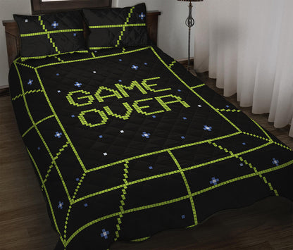 8-Bit Game Over Print Quilt Bed Set