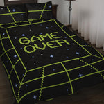 8-Bit Game Over Print Quilt Bed Set
