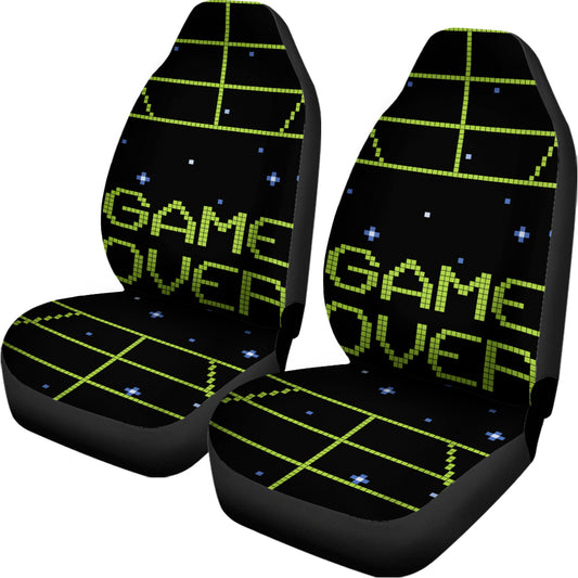 8-Bit Game Over Print Universal Fit Car Seat Covers