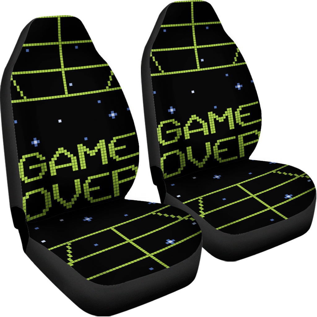 8-Bit Game Over Print Universal Fit Car Seat Covers