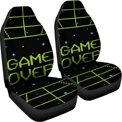 8-Bit Game Over Print Universal Fit Car Seat Covers