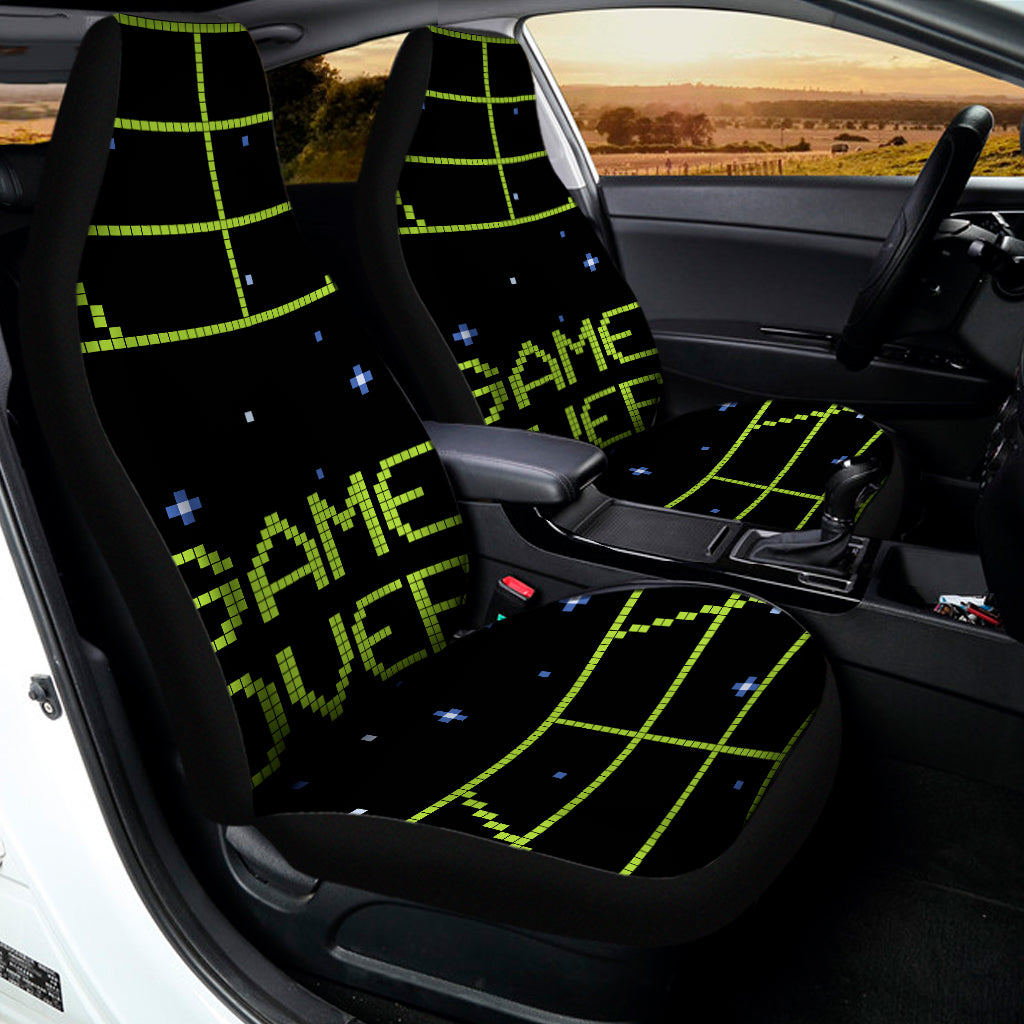 8-Bit Game Over Print Universal Fit Car Seat Covers