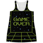 8-Bit Game Over Print Women's Racerback Tank Top