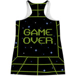 8-Bit Game Over Print Women's Racerback Tank Top