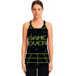 8-Bit Game Over Print Women's Racerback Tank Top