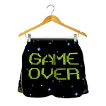 8-Bit Game Over Print Women's Shorts
