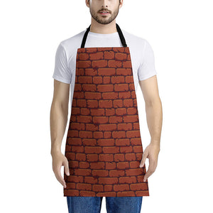 8-Bit Pixel Brick Wall Print Apron