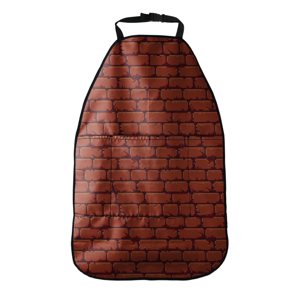 8-Bit Pixel Brick Wall Print Car Seat Organizers