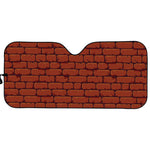 8-Bit Pixel Brick Wall Print Car Sun Shade