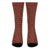 8-Bit Pixel Brick Wall Print Crew Socks