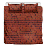 8-Bit Pixel Brick Wall Print Duvet Cover Bedding Set