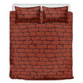 8-Bit Pixel Brick Wall Print Duvet Cover Bedding Set