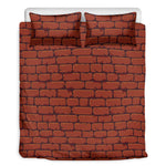 8-Bit Pixel Brick Wall Print Duvet Cover Bedding Set