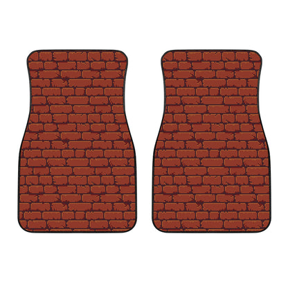 8-Bit Pixel Brick Wall Print Front Car Floor Mats