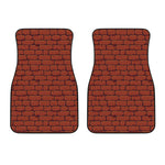 8-Bit Pixel Brick Wall Print Front Car Floor Mats