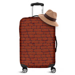 8-Bit Pixel Brick Wall Print Luggage Cover