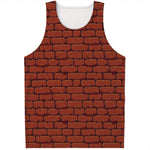 8-Bit Pixel Brick Wall Print Men's Tank Top
