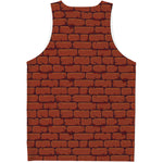 8-Bit Pixel Brick Wall Print Men's Tank Top