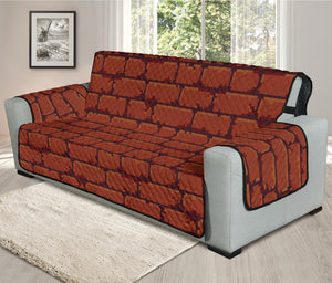 8-Bit Pixel Brick Wall Print Oversized Sofa Protector