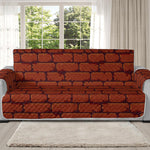 8-Bit Pixel Brick Wall Print Oversized Sofa Protector