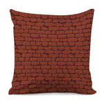 8-Bit Pixel Brick Wall Print Pillow Cover
