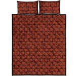 8-Bit Pixel Brick Wall Print Quilt Bed Set