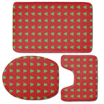 8-Bit Pixel Christmas Tree Pattern Print 3 Piece Bath Mat Set