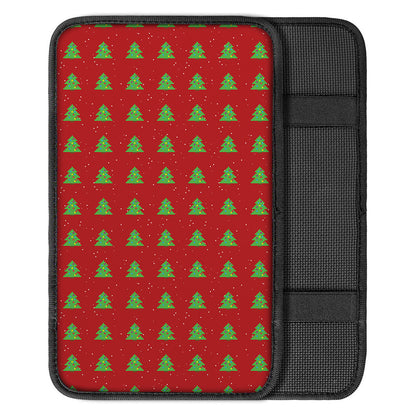 8-Bit Pixel Christmas Tree Pattern Print Car Center Console Cover