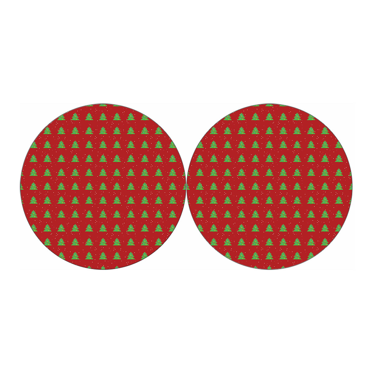 8-Bit Pixel Christmas Tree Pattern Print Car Coasters
