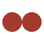 8-Bit Pixel Christmas Tree Pattern Print Car Coasters