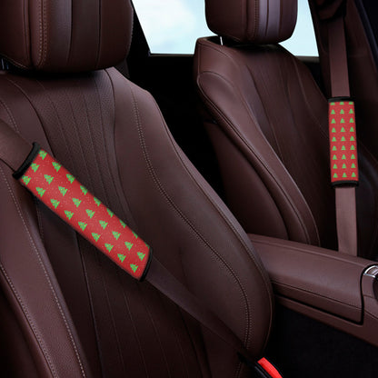 8-Bit Pixel Christmas Tree Pattern Print Car Seat Belt Covers