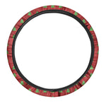 8-Bit Pixel Christmas Tree Pattern Print Car Steering Wheel Cover