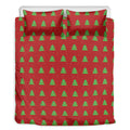 8-Bit Pixel Christmas Tree Pattern Print Duvet Cover Bedding Set