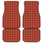 8-Bit Pixel Christmas Tree Pattern Print Front and Back Car Floor Mats