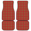 8-Bit Pixel Christmas Tree Pattern Print Front and Back Car Floor Mats