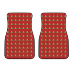8-Bit Pixel Christmas Tree Pattern Print Front Car Floor Mats