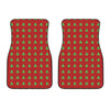 8-Bit Pixel Christmas Tree Pattern Print Front Car Floor Mats