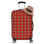 8-Bit Pixel Christmas Tree Pattern Print Luggage Cover