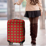8-Bit Pixel Christmas Tree Pattern Print Luggage Cover