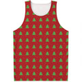 8-Bit Pixel Christmas Tree Pattern Print Men's Tank Top