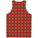 8-Bit Pixel Christmas Tree Pattern Print Men's Tank Top