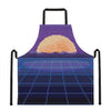 8-Bit Pixel Digital Landscape Print Apron