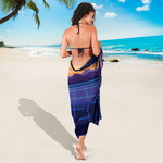 8-Bit Pixel Digital Landscape Print Beach Sarong Wrap