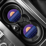 8-Bit Pixel Digital Landscape Print Car Coasters