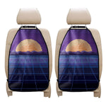 8-Bit Pixel Digital Landscape Print Car Seat Organizers