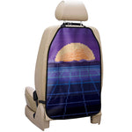 8-Bit Pixel Digital Landscape Print Car Seat Organizers