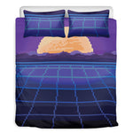 8-Bit Pixel Digital Landscape Print Duvet Cover Bedding Set