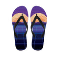 8-Bit Pixel Digital Landscape Print Flip Flops